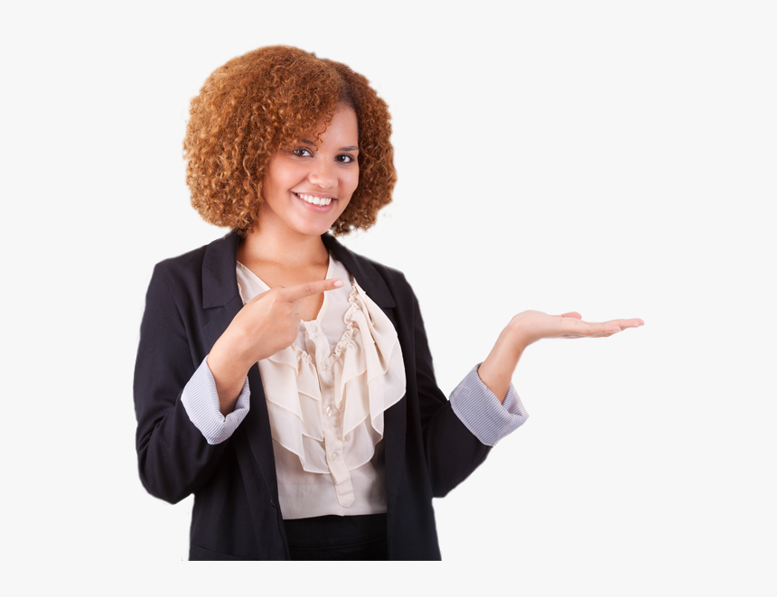 African American Lady Pointing Png, Transparent Png, Free Download