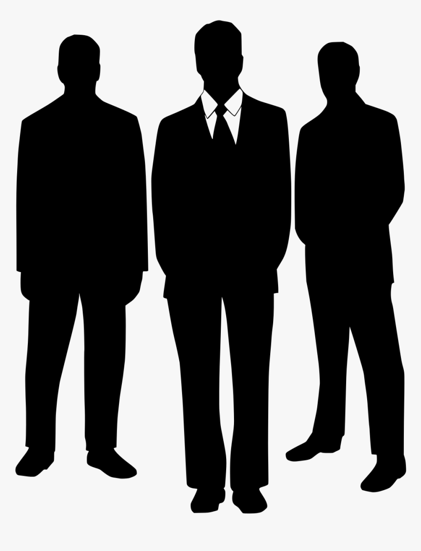 Suit Silhouette Clip Art - Mens In Black Suit Cartoon, HD Png Download, Free Download