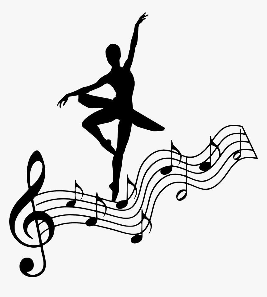 Silhouette, Musical, Ballet, Dancing, Note, Clef, Bass, - Music Note Silhouette Png, Transparent Png, Free Download