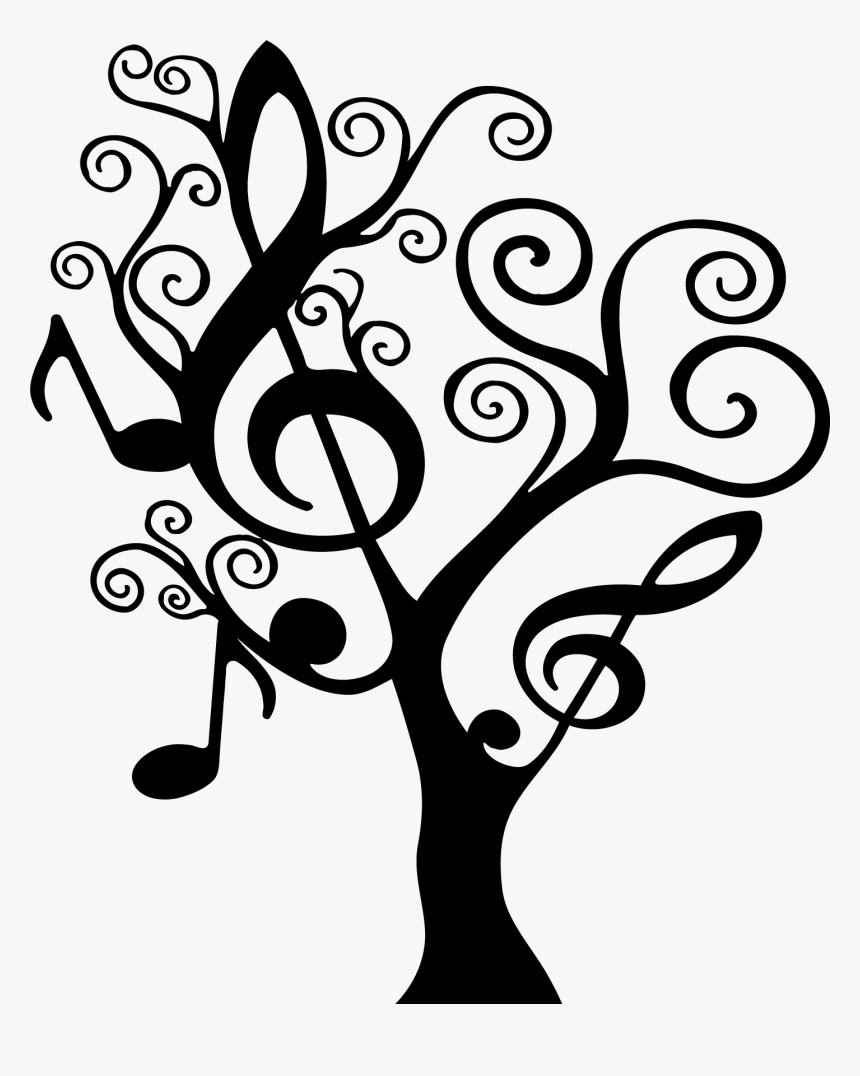 Images Of Music Notes Symbols Gallery - Music Tree Silhouette, HD Png Download, Free Download