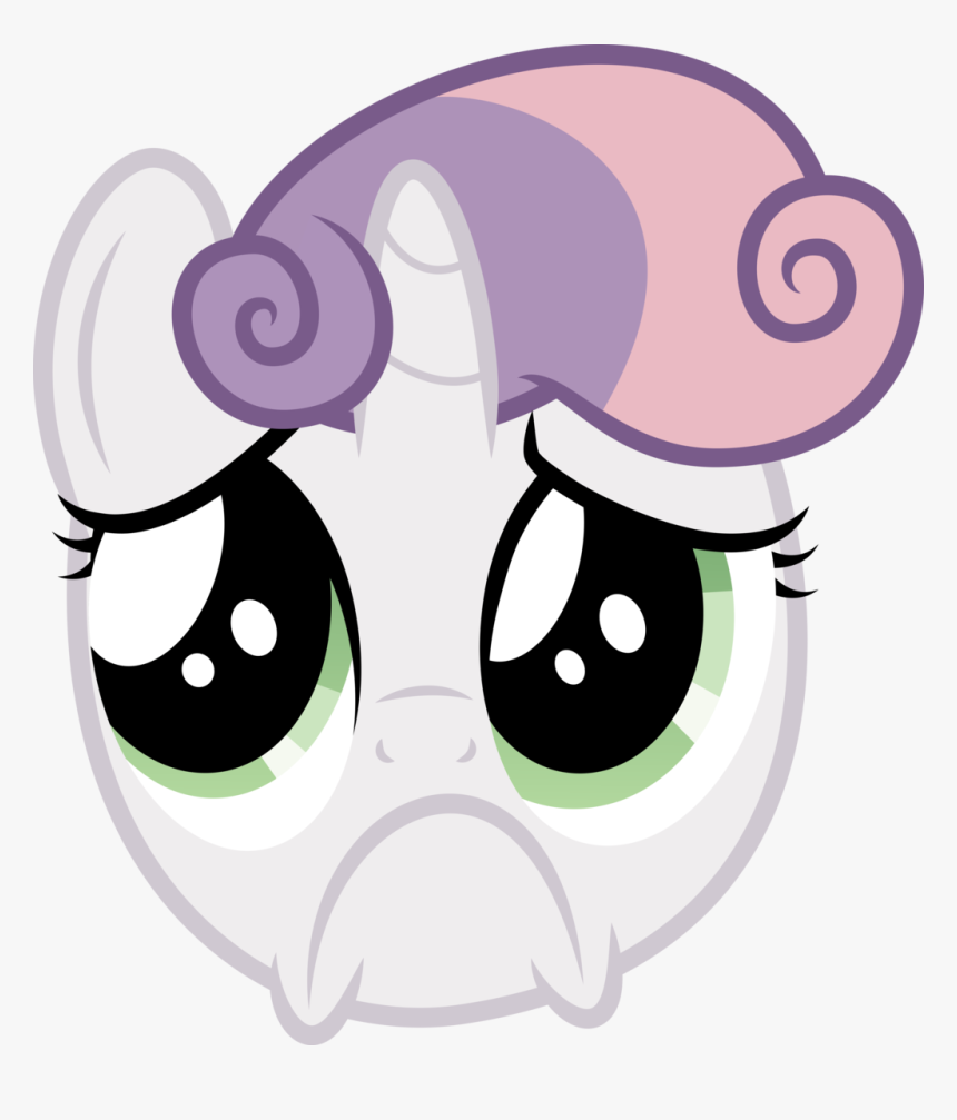 Sad Puppy Face Cartoon - My Little Pony Sad Face, HD Png Download, Free Download