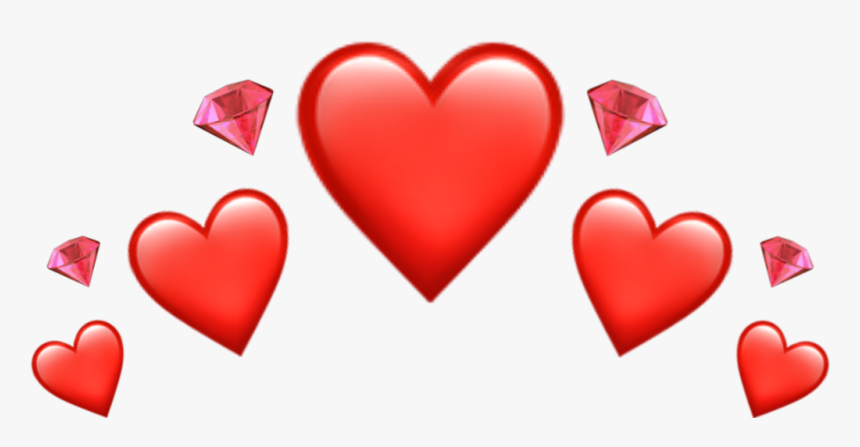 #crown #red #hearts #crownheart #corona #rojo #corazon - Heart, HD Png Download, Free Download