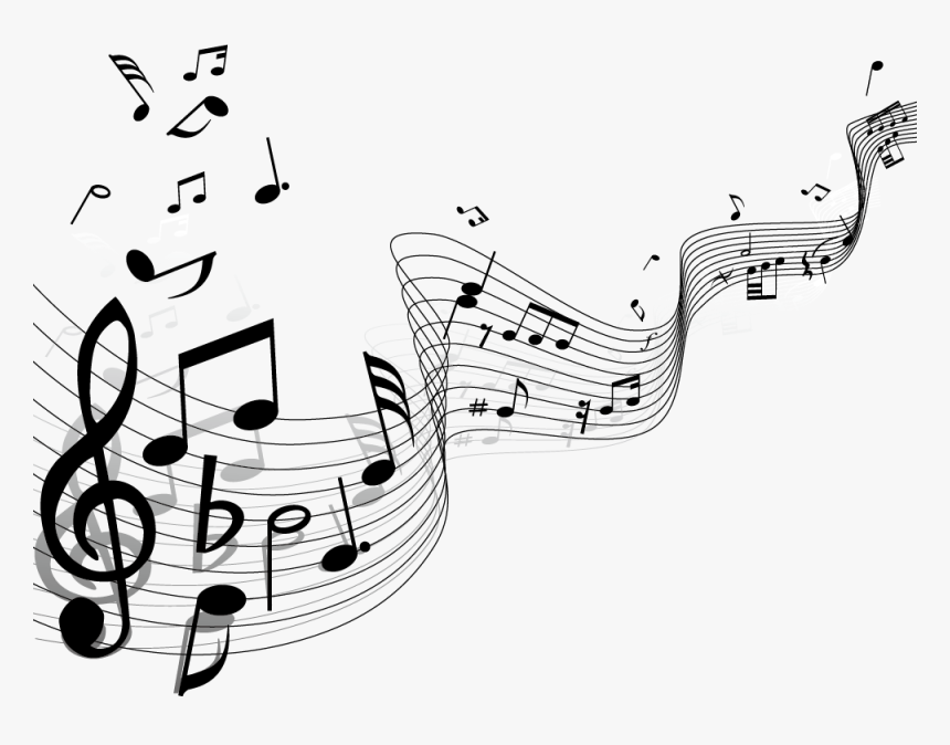 Musical Note Staff Clip Art - Music Notes Design Png, Transparent Png, Free Download