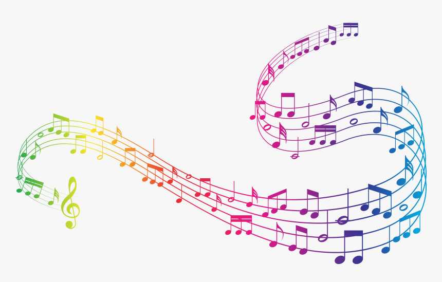 Colorful Music Notes Clipart - Music Notes Transparent Background, HD Png Download, Free Download