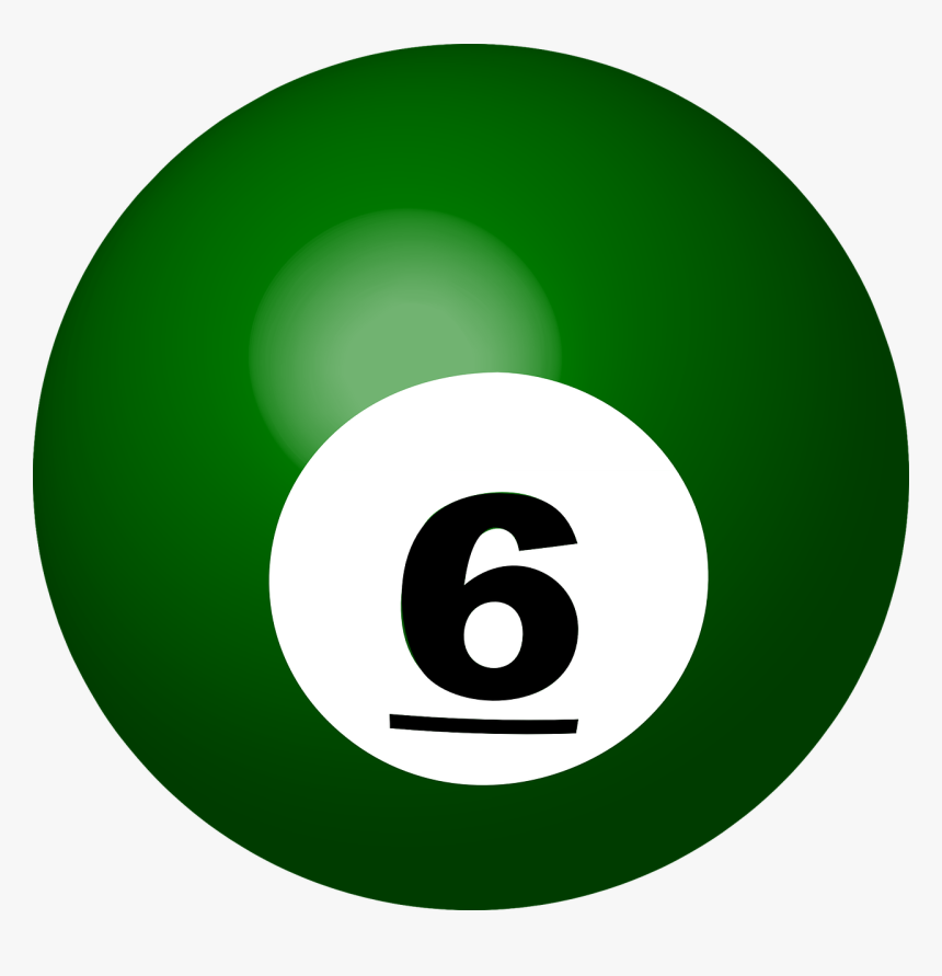 Billiard Ball Transparent Background Png - 6 Ball Pool Png, Png Download, Free Download