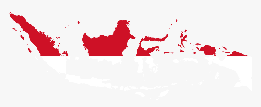 Flag Of Indonesia National Flag Map Flag Of Monaco - Indonesia Map Red, HD Png Download, Free Download