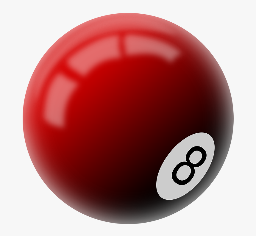 Billiards, Billiard-ball, 8 Ball, Eight, Balls, Red - Billiard Ball, HD Png Download, Free Download