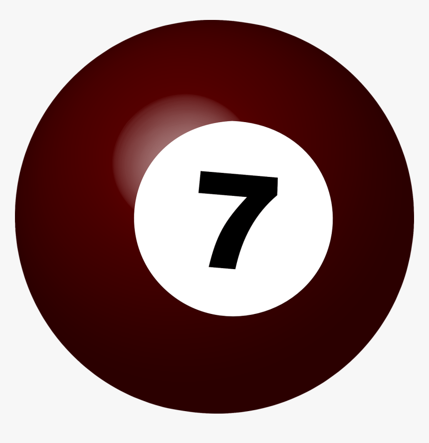 Pool Ball Number 7 Sphere Free Picture - Circle, HD Png Download, Free Download