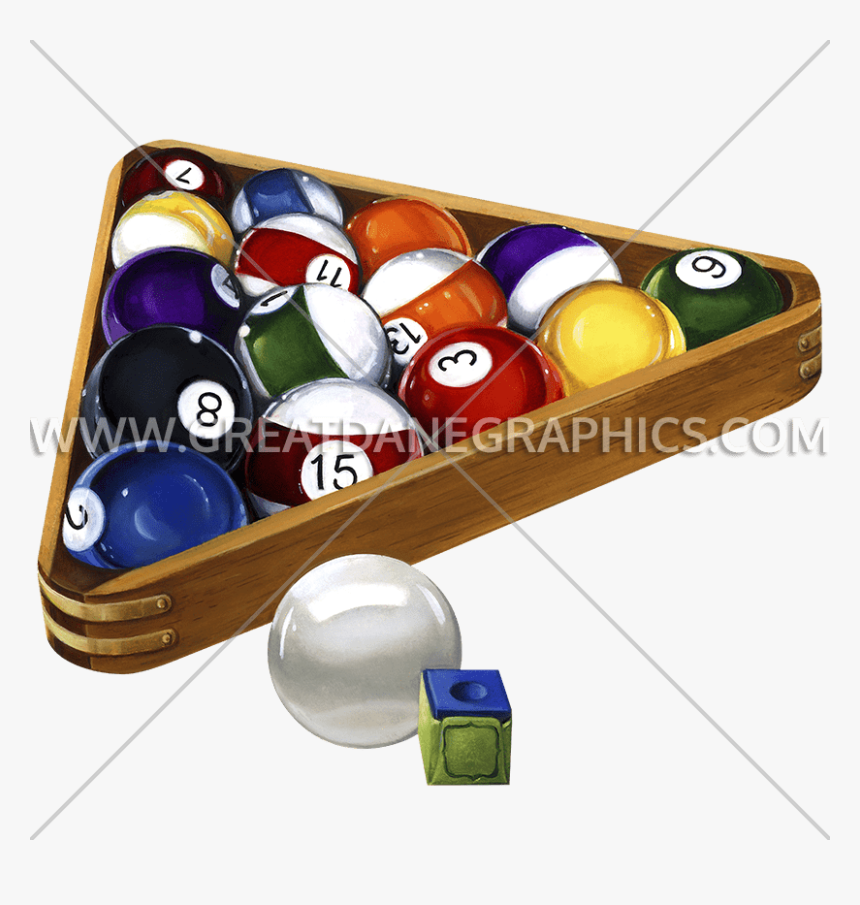 Pool Balls In Rack Png - Cue Sports, Transparent Png, Free Download