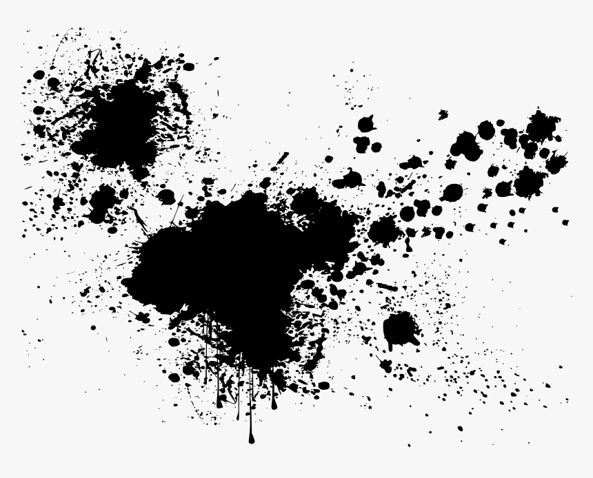 Clip Art Graffiti Splatter - Black And White Splatter, HD Png Download, Free Download