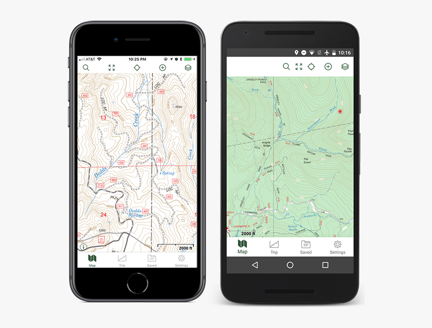 Gaia Gps Usfs Maps - Iphone Gaia Gps, HD Png Download, Free Download