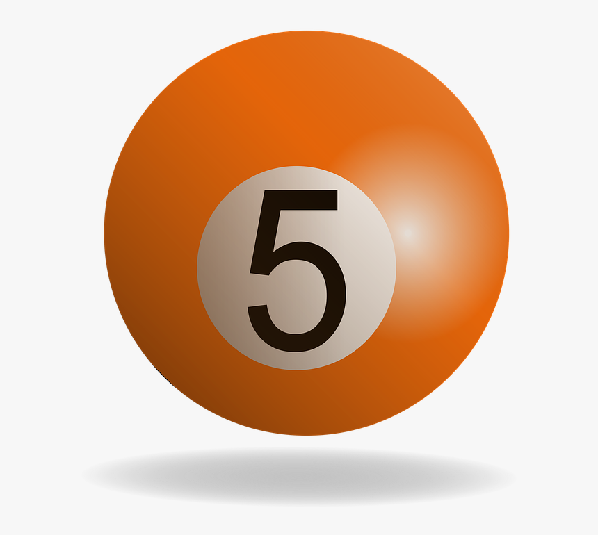 Billiard, Billiard Ball Orange, Sport, Pool, Orange - 5 Ball Pool Png, Transparent Png, Free Download