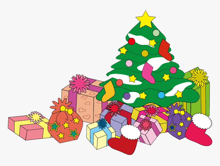 Play,christmas Decoration,art - Christmas Tree With Toy Clip Art, HD Png Download, Free Download