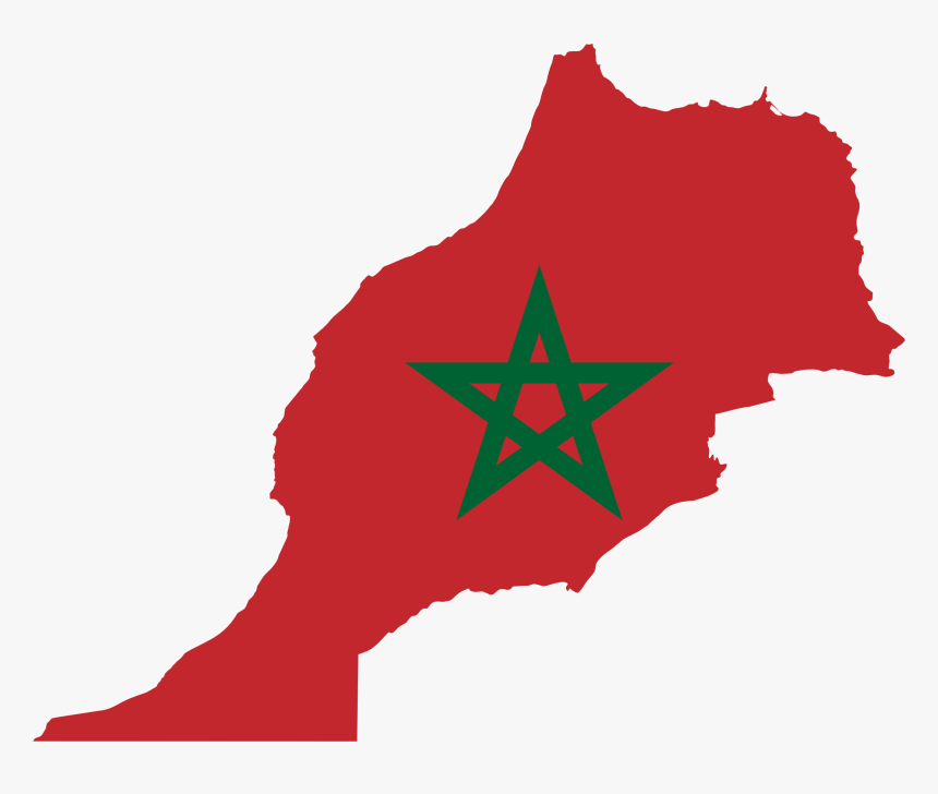 Morocco Flag Map Clip Arts - Morocco Map Black, HD Png Download, Free Download