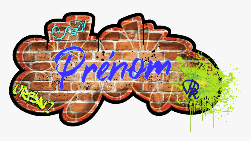 Sticker Prenom Personnalisable Mur De Graffiti Ambiance - Graphic Design, HD Png Download, Free Download