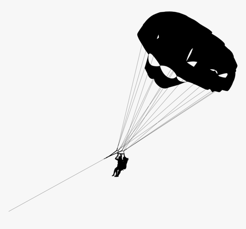 Paragliding, Parachute, Couple, Love, Romance, Romantic - Parasailing Png Black, Transparent Png, Free Download