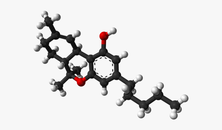 Thc Molecule - Tetrahydrocannabinol Molecule, HD Png Download, Free Download