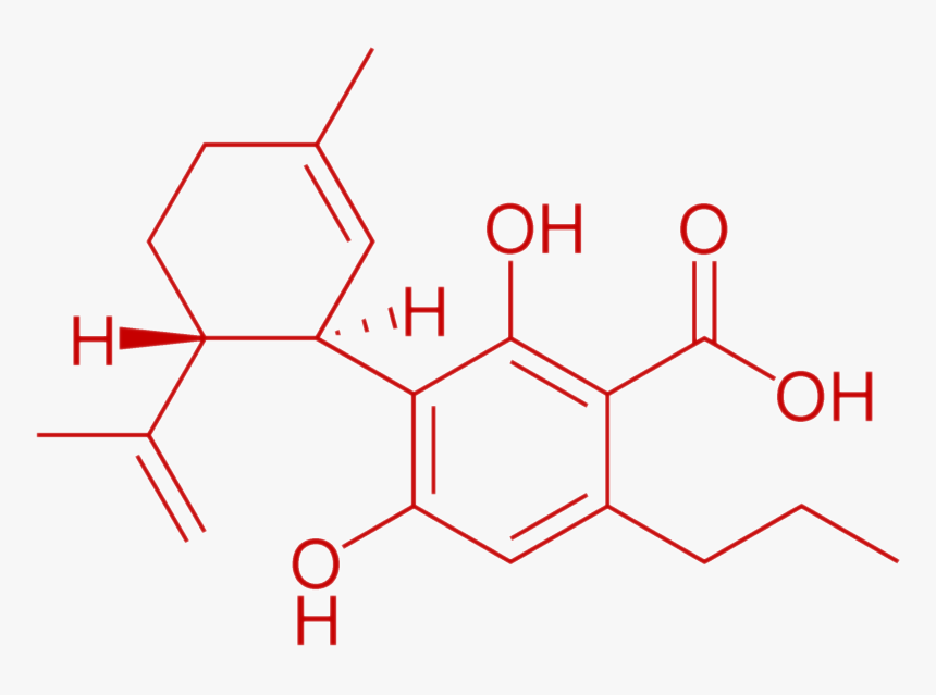 Cbdva Structural Formula"
 Class="prx Structural Formula - Cannabidiolic Acid, HD Png Download, Free Download