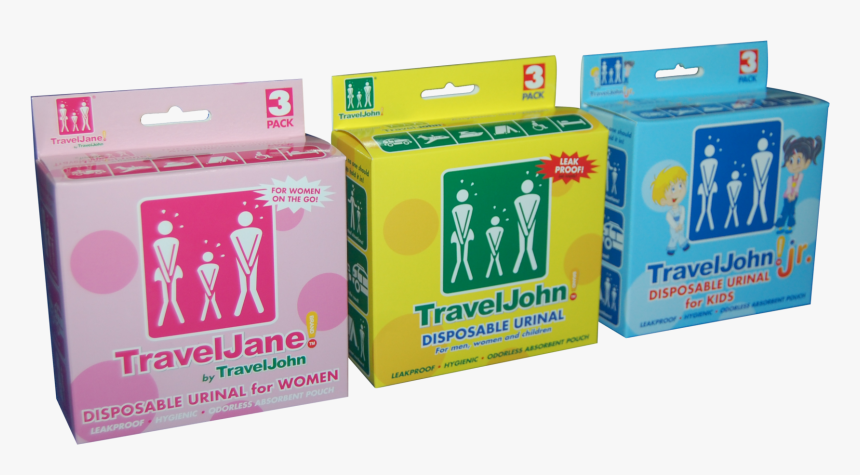 Traveljohn Disposable Urinals Packaging - Travel John, HD Png Download, Free Download