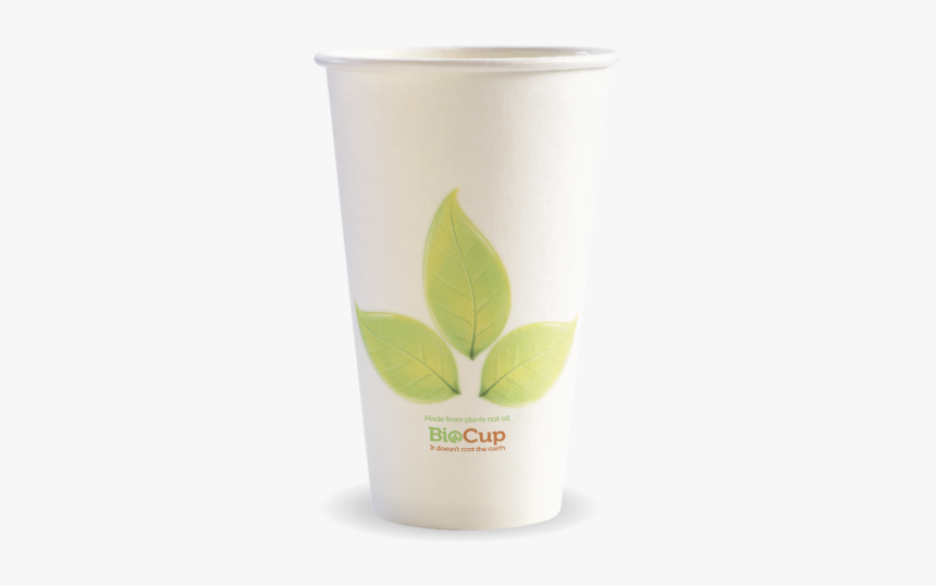 Biopak 16oz Single Wall Green Leaf Biocup - Vase, HD Png Download, Free Download