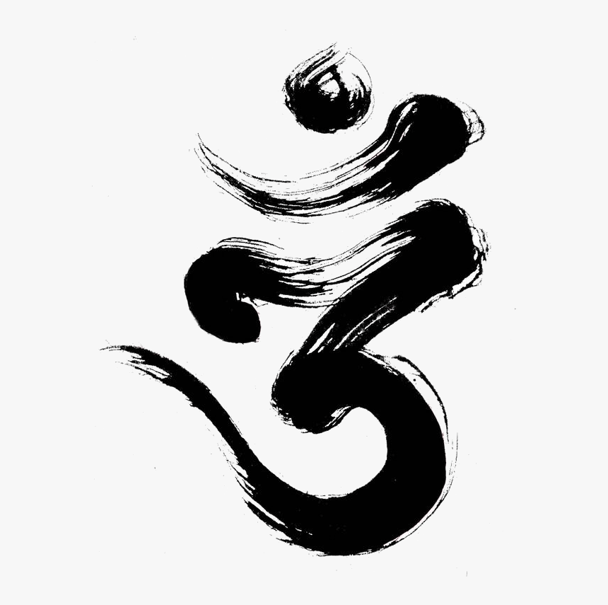 Yoga Om Rishikesh Ganesha Symbol Png File Hd Clipart - Om Black And White, Transparent Png, Free Download