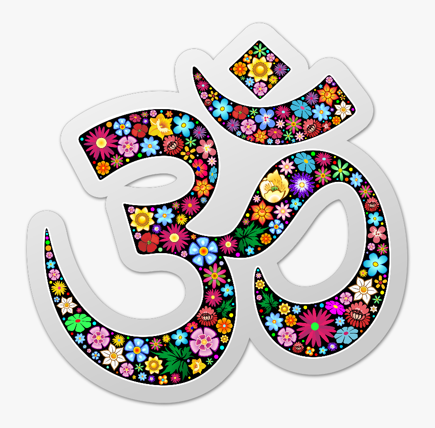 Namaste Floral Symbol - Aum Signs, HD Png Download, Free Download