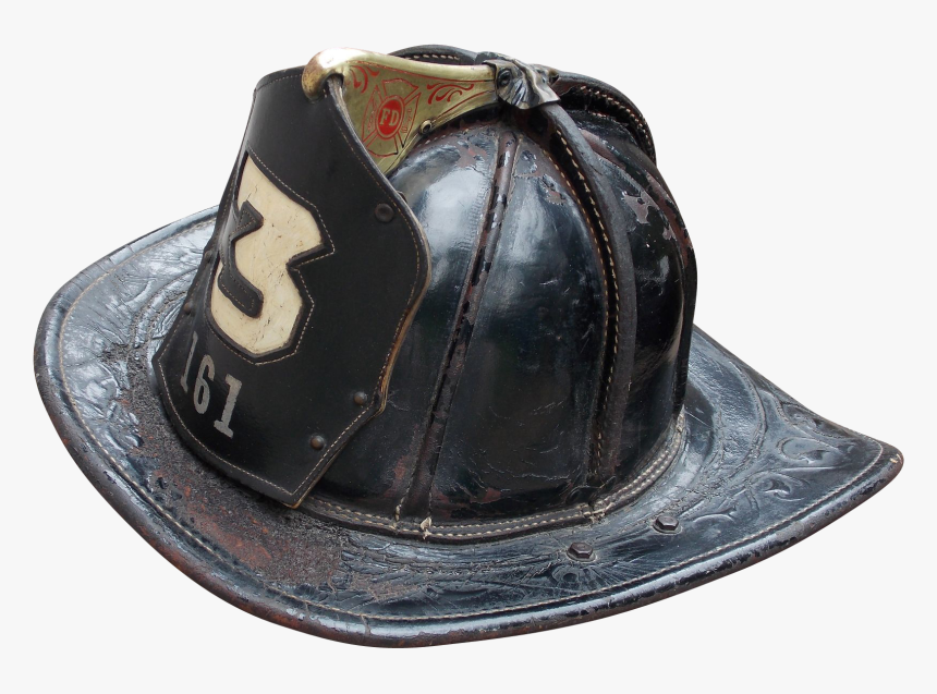 Transparent Fire Helmet Png - Old Leather Fire Helmet, Png Download, Free Download