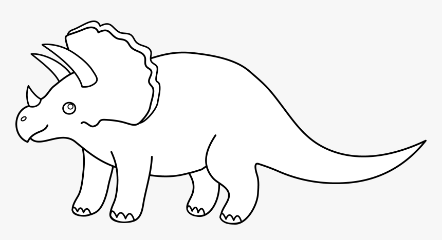 Dinosaurs Png Black And White & Free Dinosaurs Black - Black And White Free Cute Dinosaur Clipart, Transparent Png, Free Download