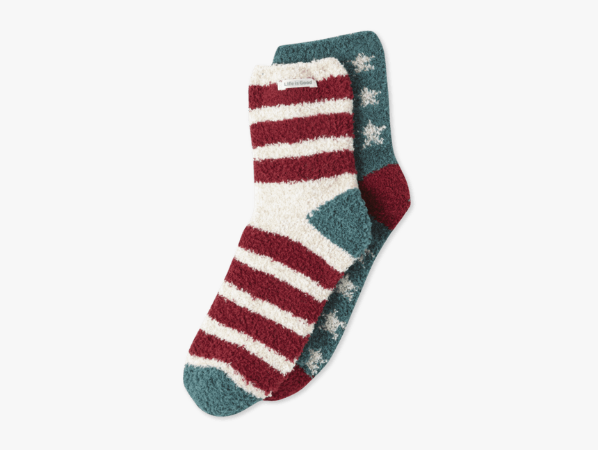 Women"s Holiday Flag Snuggle Crew Socks - Transparent Background Fuzzy Socks Png, Png Download, Free Download