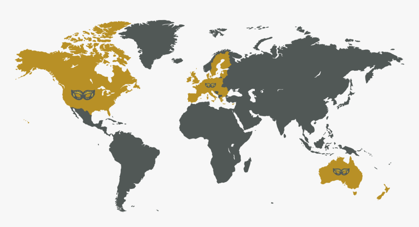 World Wide Shipping - World Map Grey Png, Transparent Png, Free Download