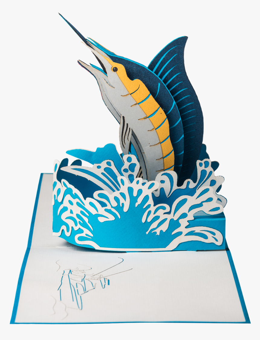 Marlin Pop-up Card - Pop Up Fish, HD Png Download, Free Download