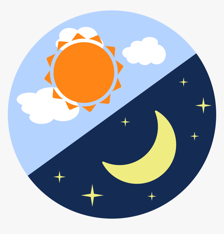 Night And Morning Sun Moon Clipart Cliparts Others - Day And Night Icon, HD...