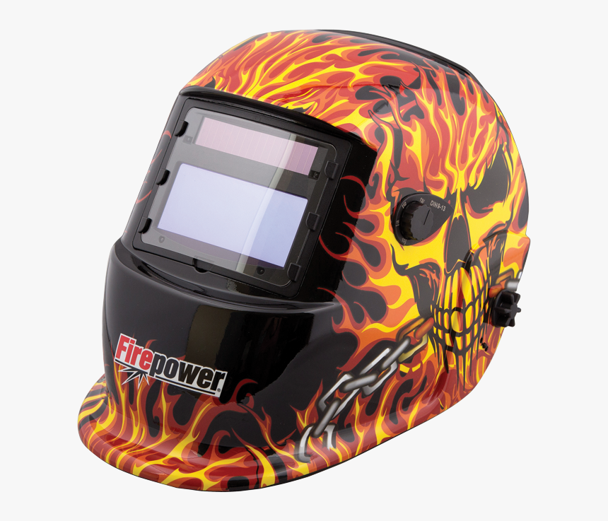 Firepower Skull & Fire Auto-darkening Welding Helmet - Firepower Welding Helmet, HD Png Download, Free Download