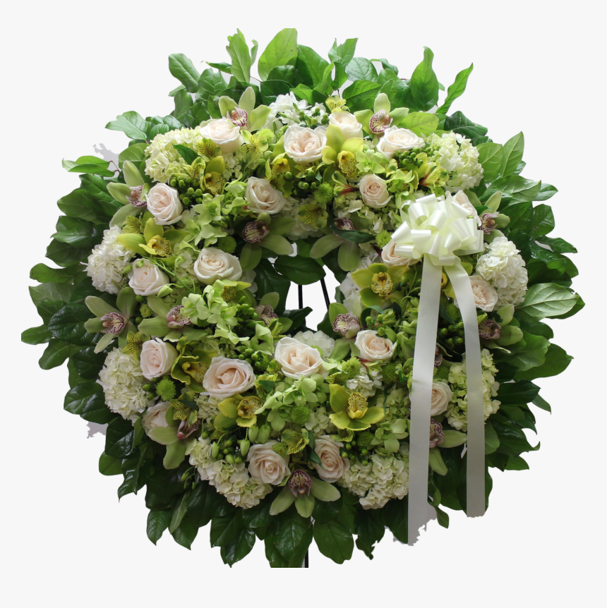Shades Of Green Wreath - Bouquet, HD Png Download, Free Download