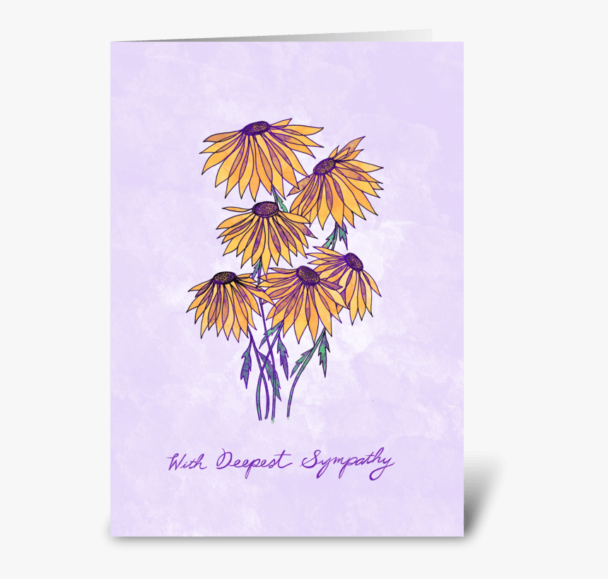 Black Eyed Susans Greeting Card - Alpine Aster, HD Png Download, Free Download