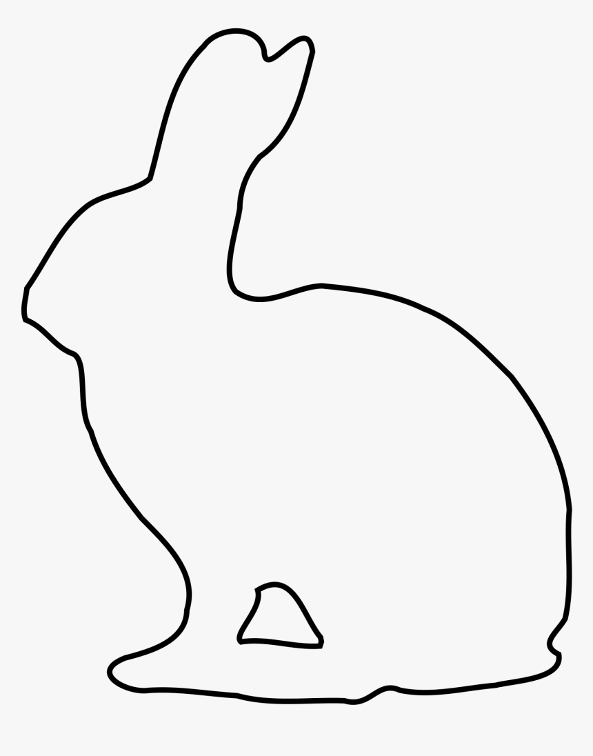 Download Bunny Rabbit Outline Of Leon Escapers Co - Bunny Outline Transparent Background, HD Png Download, Free Download