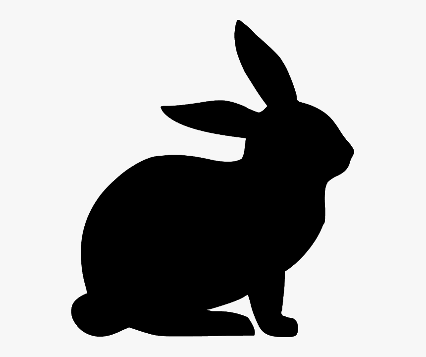 Silhouette Of A Rabbit, HD Png Download - kindpng