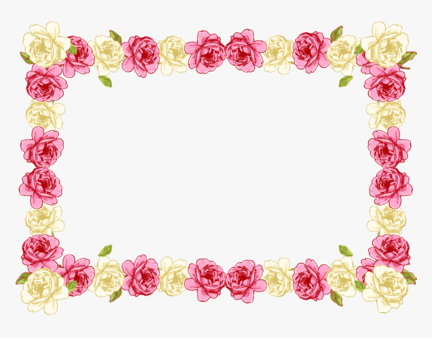 Background Pink Flower Border, HD Png Download, Free Download