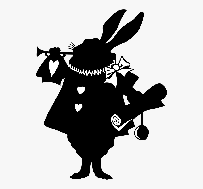 Alice In Wonderland Rabbit Vector, HD Png Download - kindpng.