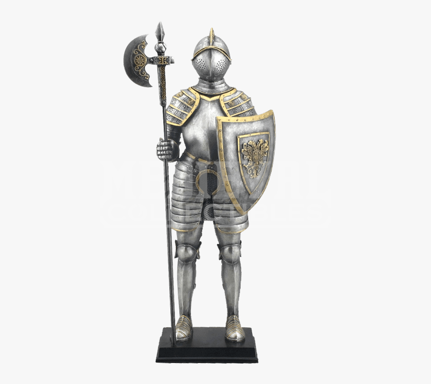 Armor With Pollaxe Statue - Medieval Armor, HD Png Download, Free Download