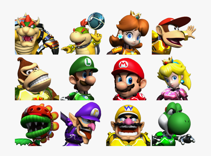 Mario Clipart Supper - Mario Striker Charged All Characters, HD Png Download, Free Download