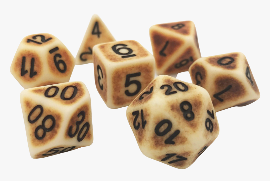 White Acrylic Dnd Dice Set By D20 Collective - Dice Game, HD Png Download, Free Download