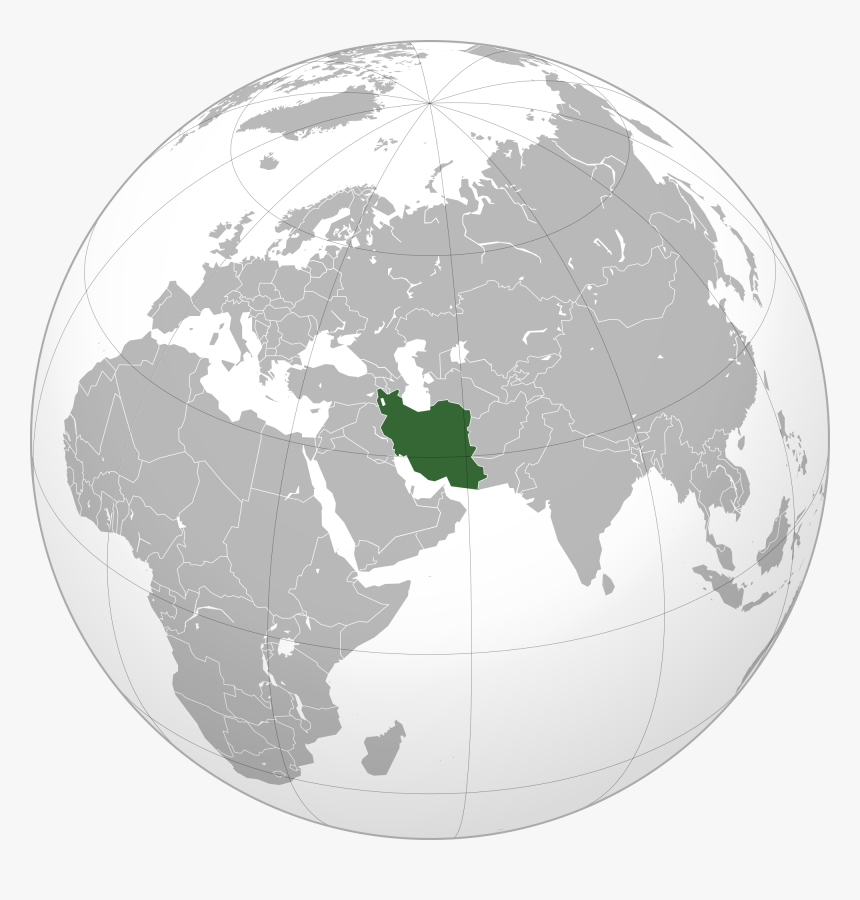 Map Of Iran - Saudi Arabia In The World, HD Png Download, Free Download