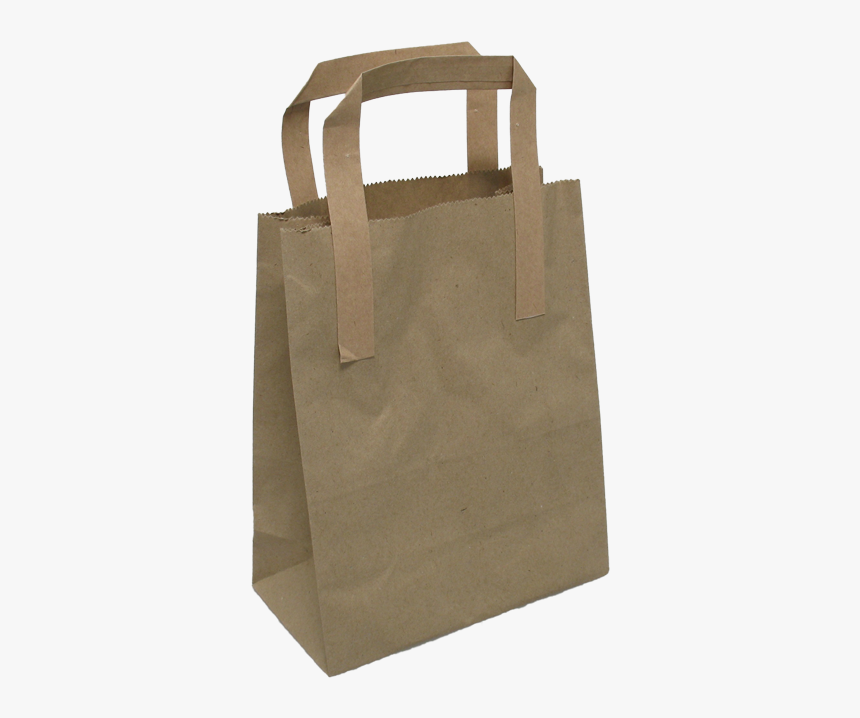 Bag, Pulp, Flat Paper Handles, Glued To Outside, 26x - Paper Bag, HD Png Download, Free Download