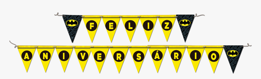 Faixa Feliz Aniversário Batman Geek - Bandeirinha De Feliz Aniversário, HD Png Download, Free Download