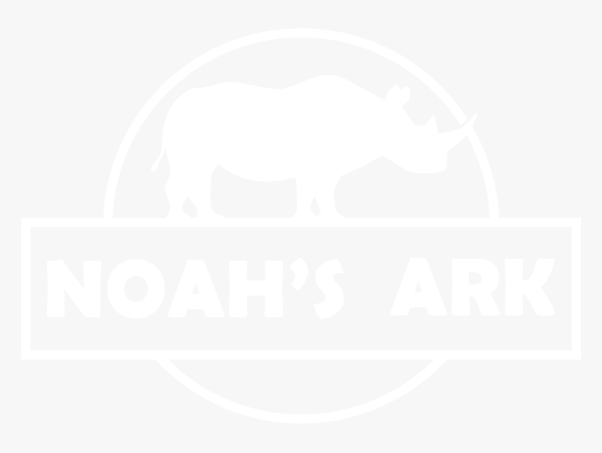 Noahsark Logo White - Black Rhinoceros, HD Png Download, Free Download