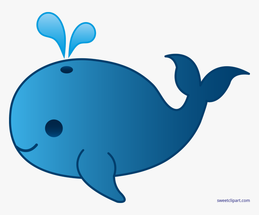 Cute Blue Whale Clip Art - Cute Blue Whale Clipart, HD Png Download, Free Download