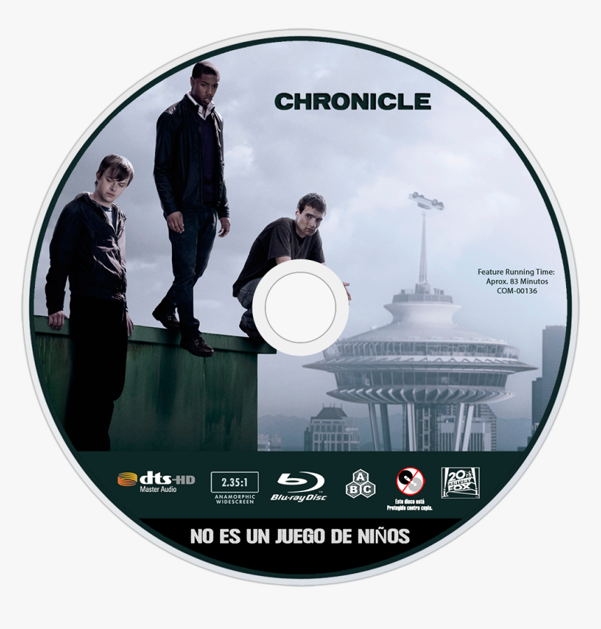 Chronicle Bluray Disc Image - Chronicle Movie 2012, HD Png Download, Free Download