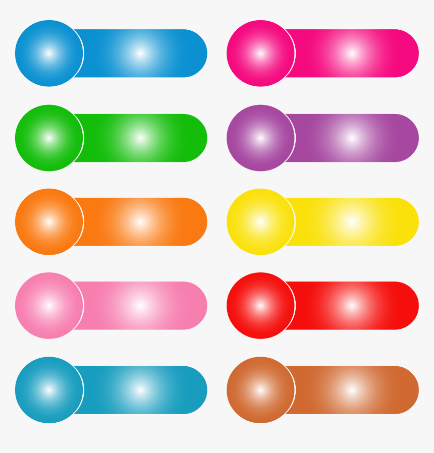 Button Vector Png - Color Buttons Png, Transparent Png, Free Download