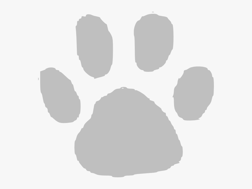 Gray Paw Print Svg Clip Arts - Gray Paw Print Clip Art, HD Png Download, Free Download